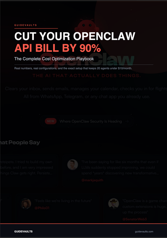 Promotional graphic for cost optimization playbook with text on a dark background