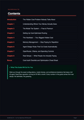Table of contents for a guide on hidden costs, displayed on a black background.