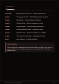 Table of contents for a guide on setting boundaries with various relationships on a black background.