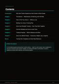 Table of contents for a guide on Zone 2 cardio training with a black background.