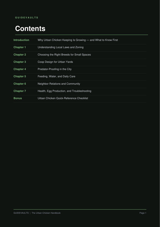 The Urban Chicken Laws & Logistics Handbook
